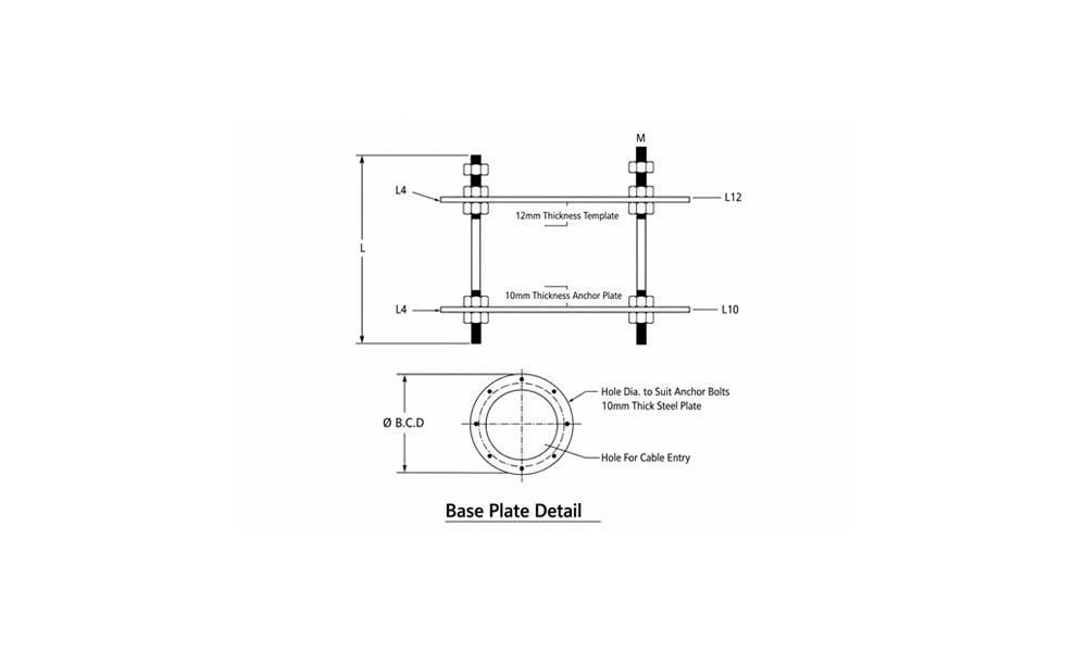 Flood Lighting Steel Poles