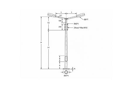 Special Street Lighting Poles With 12 – 14 Meters Height