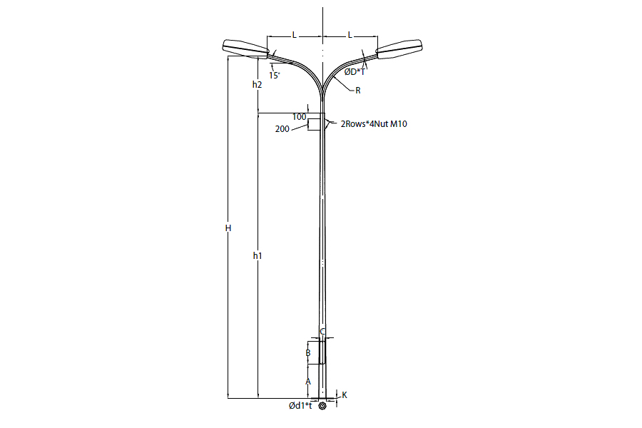 Special Street Lighting Poles With 3 – meters Height - Altawakol NTT